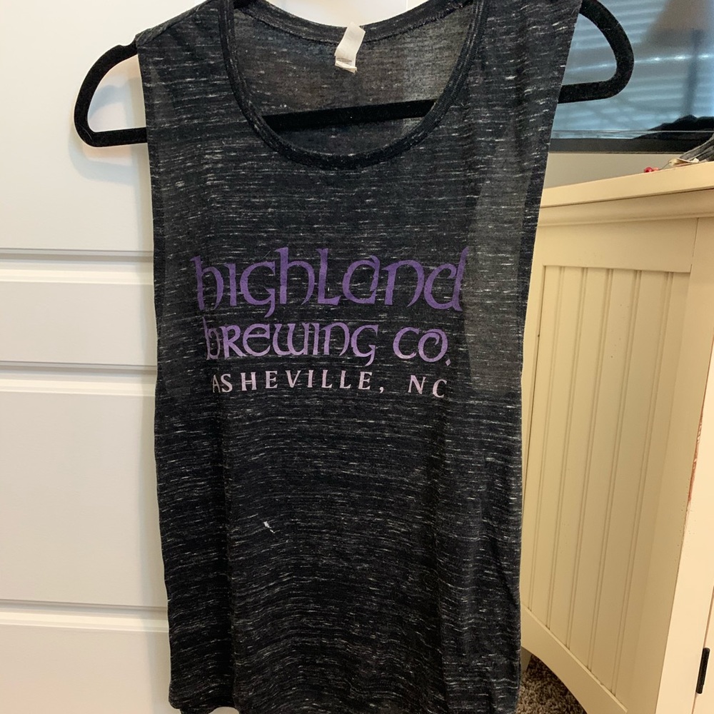 Gray speckled workout tank